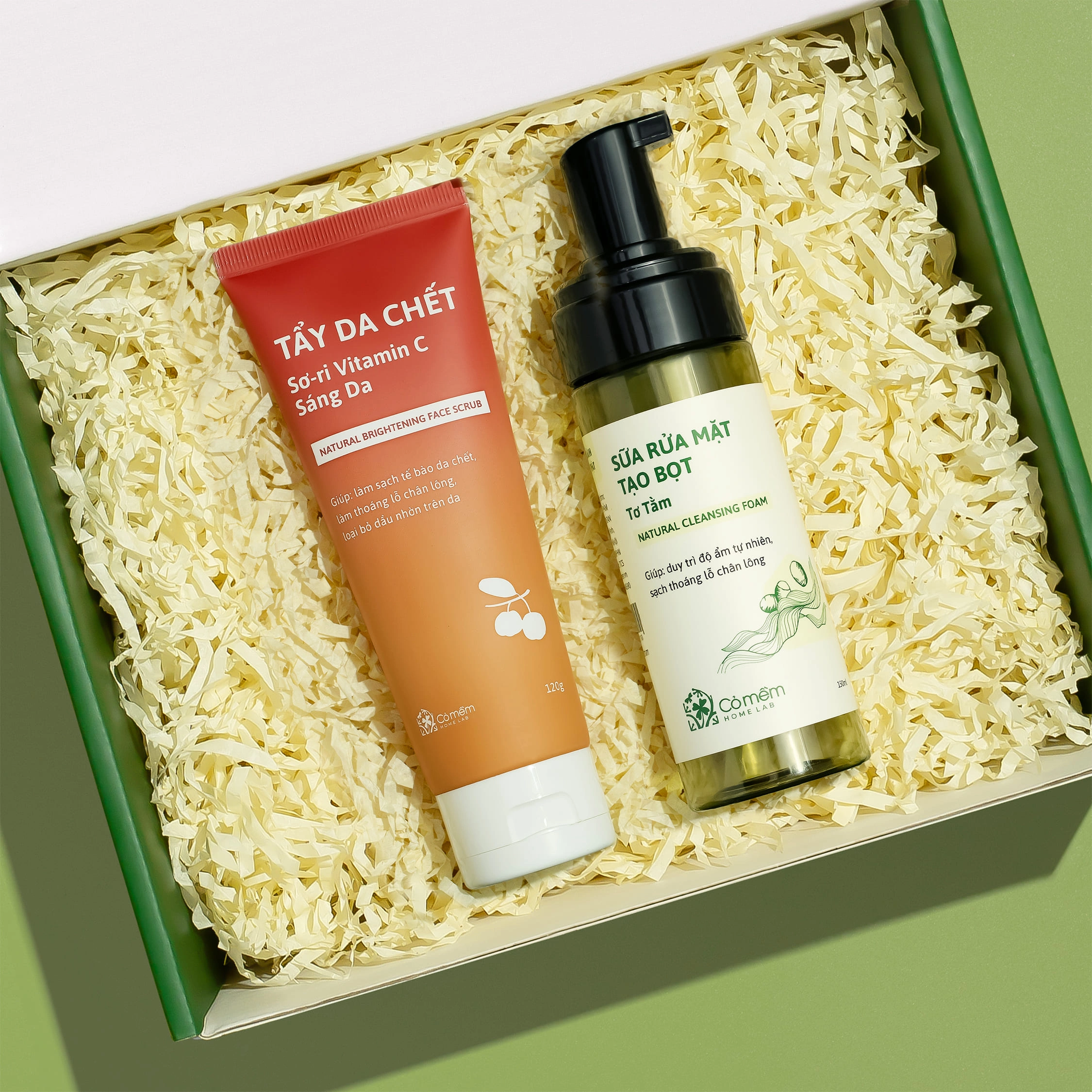 [SET QUÀ TẶNG] Tẩy Da Chết C, Sữa Rửa Mặt Tơ Tằm