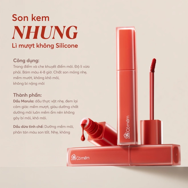 [SET QUÀ TẶNG] Combo Trang Điểm Tự Nhiên Phấn Nước Và Son Kem