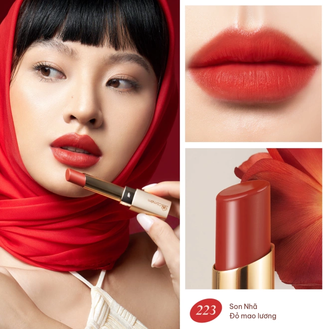 Combo 2 Son Nhã Matte Natural Lipstick Dưỡng Ẩm