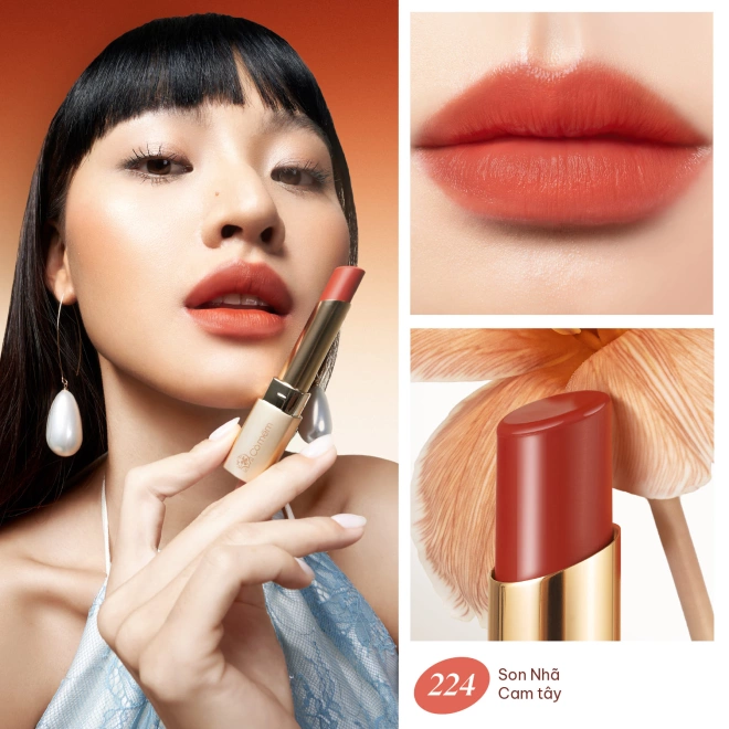 Combo 2 Son Nhã Matte Natural Lipstick Dưỡng Ẩm