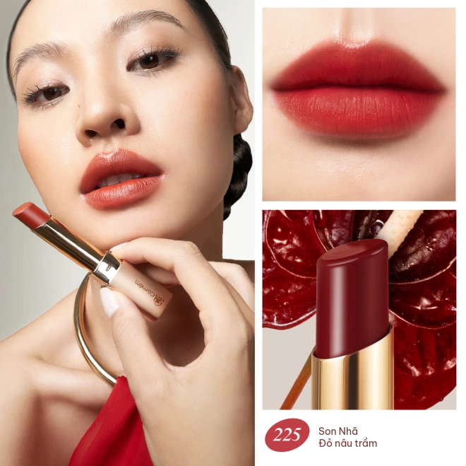 Combo 2 Son Nhã Matte Natural Lipstick Dưỡng Ẩm
