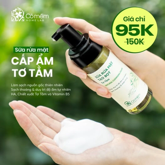 [SET QUÀ TẶNG] Sữa Rửa Mặt Tơ Tằm Và Bộ 5 Miếng Mặt Mạ Cấp Ẩm