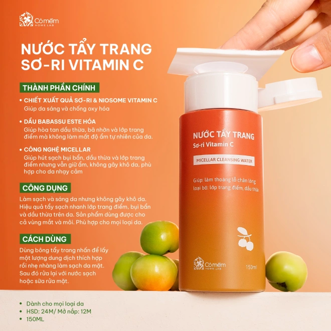 [SET QUÀ TẶNG] Tẩy Da Chết Và Nước Tẩy Trang Sơ- ri Vitamin C 