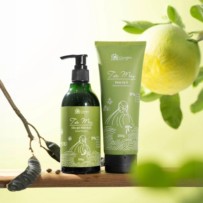 [SET QUÀ TẶNG] Bộ Sản Phẩm Gội Xả Thảo Dược Tóc Mây- Tóc Chắc Khỏe Giảm Gãy Rụng 