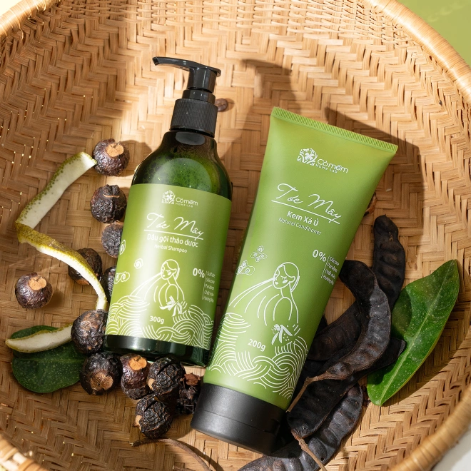 [SET QUÀ TẶNG] Bộ Sản Phẩm Gội Xả Thảo Dược Tóc Mây- Tóc Chắc Khỏe Giảm Gãy Rụng 