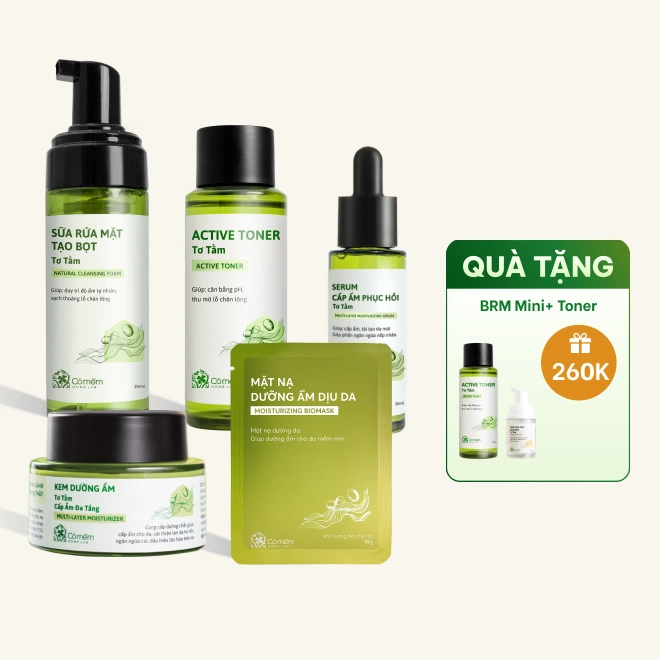 Bộ Chăm Sóc Da Tơ Tằm Chuyên Sâu - Dưỡng Ẩm, Phục Hồi, Ngừa Lão Hóa