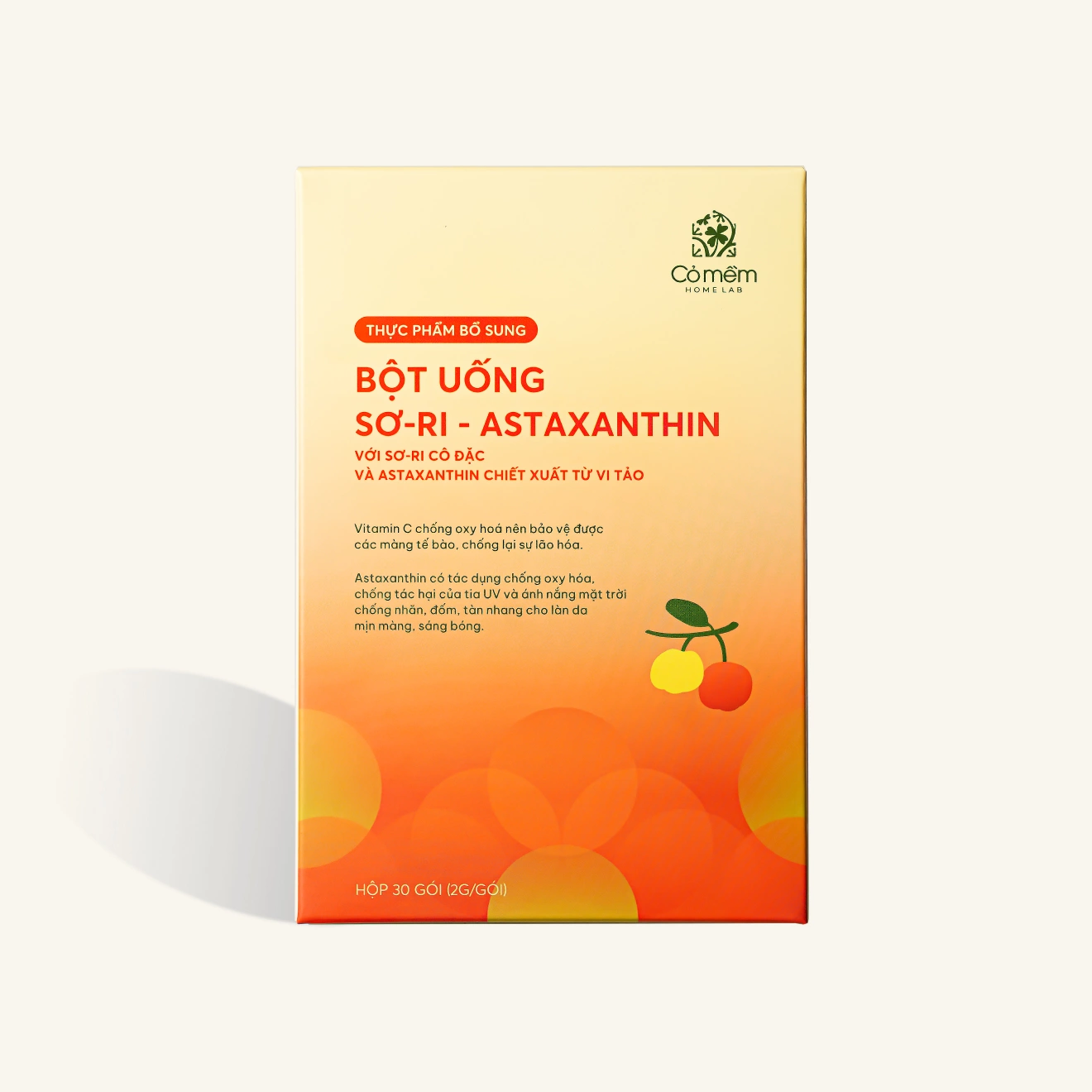 Bột Uống Sơ-ri & Astaxanthin Giúp Sáng Da, Ngừa Đốm Nâu