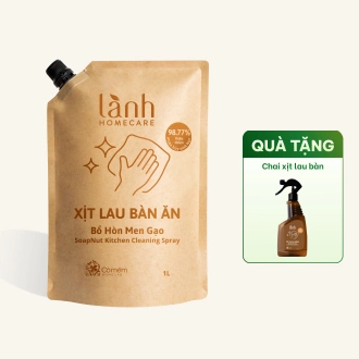 Combo 2 Nước Lau Bếp Lau Bàn Ăn Xịt Kính Đa Năng Bồ Hòn Men Gạo