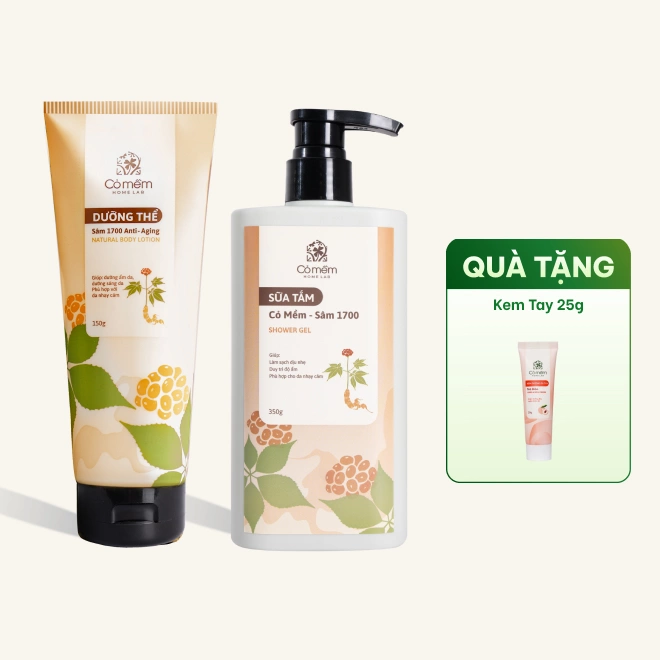  Combo 2 Sản Phẩm Sữa Tắm Sữa Dưỡng Thể Sáng Da Toàn Thân