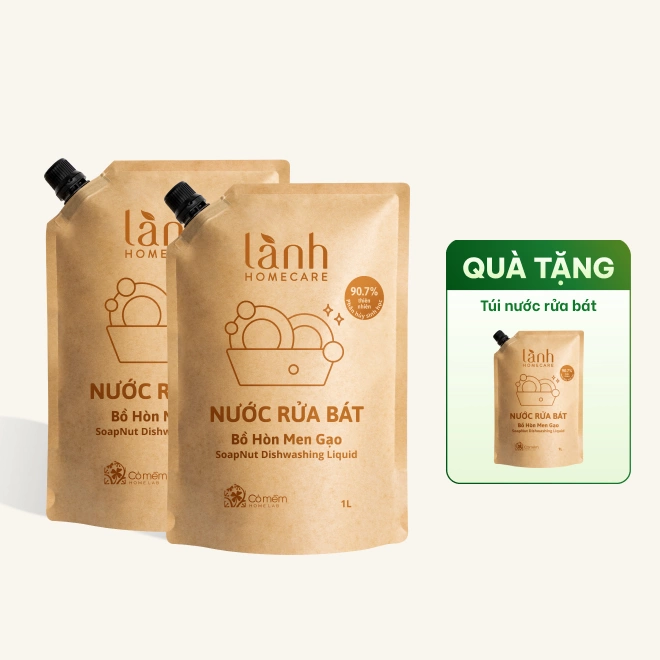 Combo 2 Túi Nước Rửa Bát Lành HomeCare