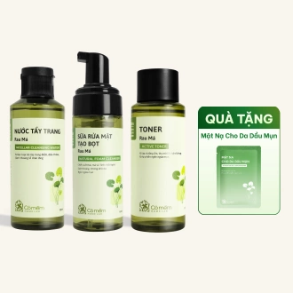 Combo 3 bước làm sạch chiết xuất Rau Má cho da dầu Combo 3 bước làm sạch chiết xuất Rau Má cho da dầu