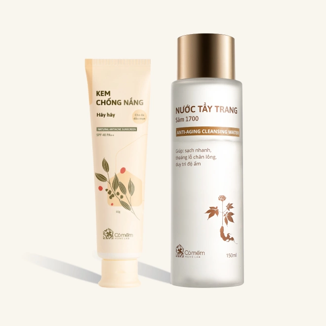 Combo Chăm Sóc Da Tẩy Trang Và Kem Chống Nắng Cho Mọi Loại 