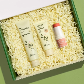 [SET QUÀ TẶNG] Bộ Trang Điểm 3 Bước Kem Chống Nắng,  Kem Nền Và Kem Má