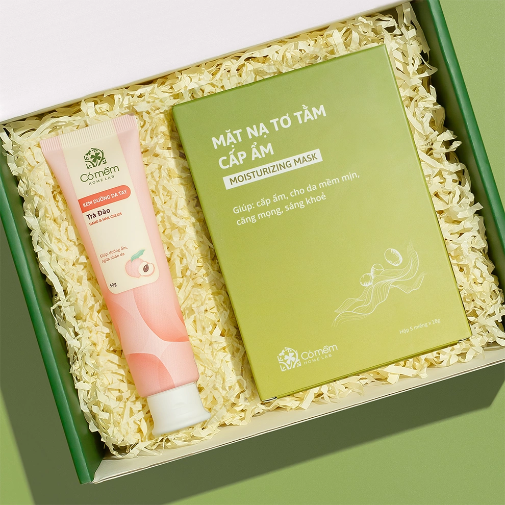 [SET QUÀ TẶNG] Kem Dưỡng Da Tay Và Bộ 5 Miếng Mặt Mạ Cấp Ẩm