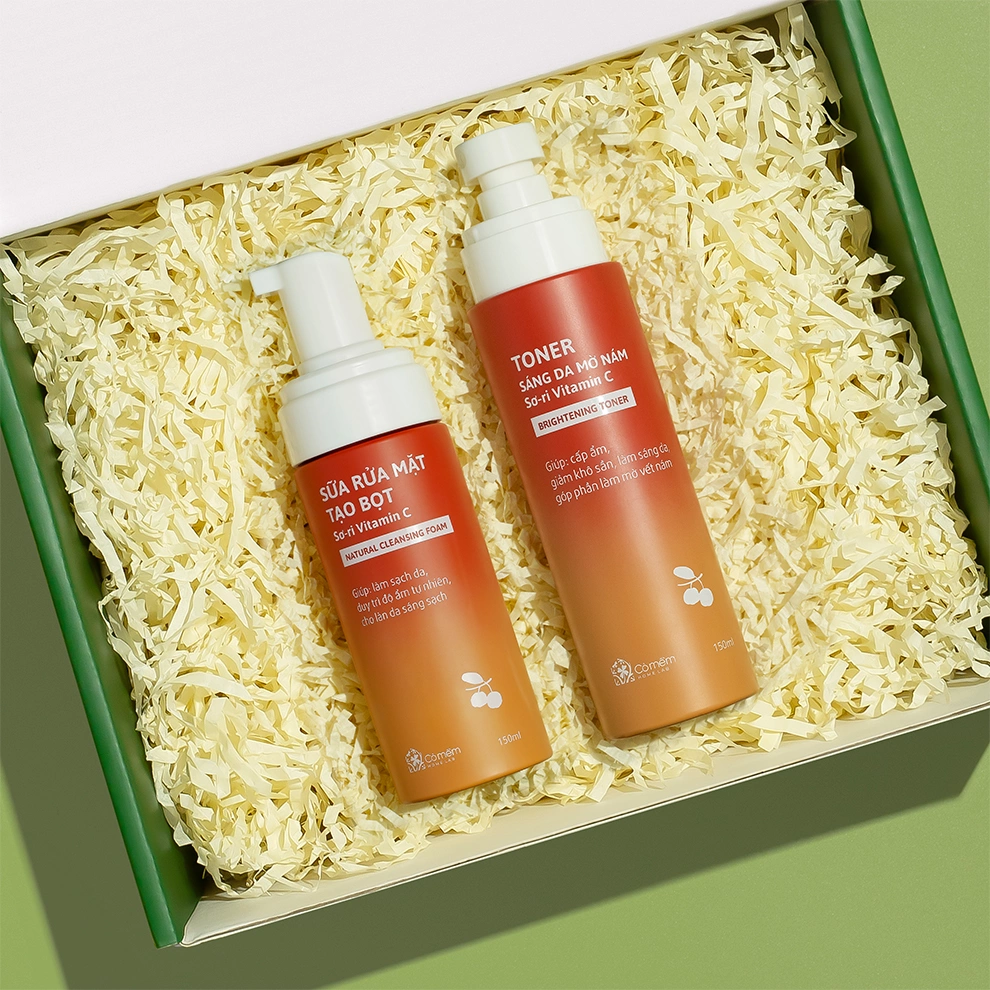 [SET QUÀ TẶNG] Sữa Rửa Mặt+ Toner Chiết Xuất Sơ-ri Vitamin C