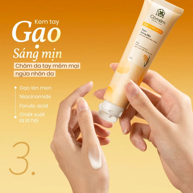 Kem Dưỡng Da Tay Gạo Sáng Mịn