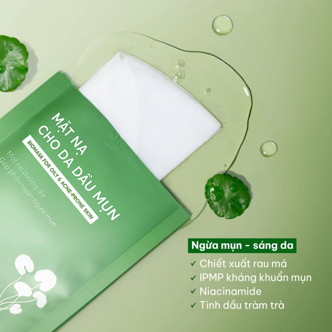 Combo Mặt Nạ Cho Da Dầu Mụn- Son Dưỡng Gạo