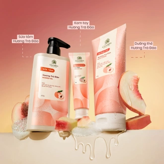 [Set Quà Tặng] Bộ Sữa Tắm Sữa Dưỡng Thể Trà Đào Dưỡng Da