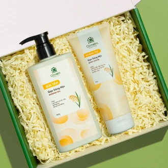 [SET QUÀ TẶNG] Bộ Sữa Tắm Sữa Dưỡng Thể Hương Gạo Dưỡng Da