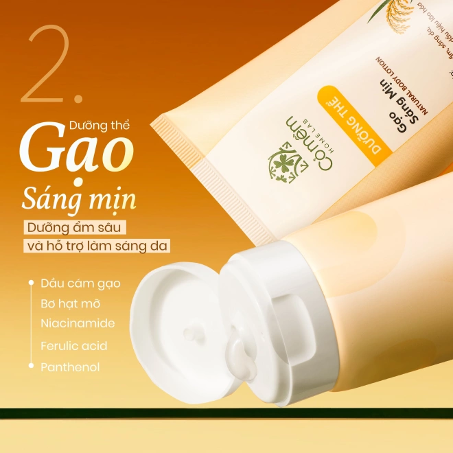 [SET QUÀ TẶNG] Bộ Sữa Tắm Sữa Dưỡng Thể Hương Gạo Dưỡng Da