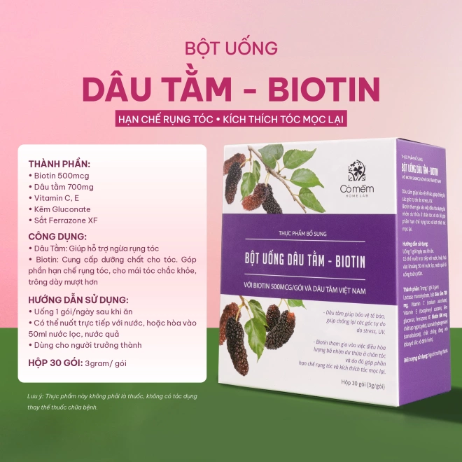  Combo 3 Hộp Bột Uống Dâu Tằm - Biotin