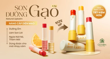 Thông Báo Thay Đổi Bao Bì Sản Phẩm Son Dưỡng Gạo Cỏ Mềm