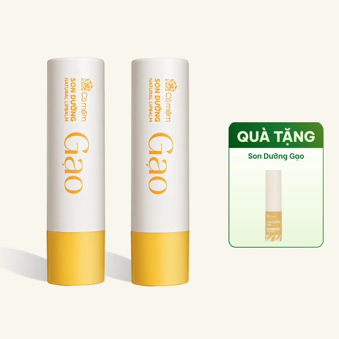 Combo 2 Thỏi Son Dưỡng Gạo Cải Thiện Nứt Nẻ