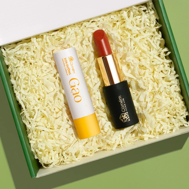 [SET QUÀ TẶNG] Bộ Đôi Môi Xinh Trang Điểm Môi Tự Nhiên Cỏ Mềm