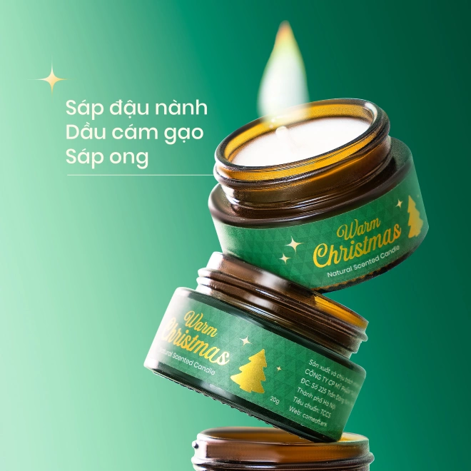 Nến Thơm Phiên Bản Giáng Sinh Cỏ Mềm