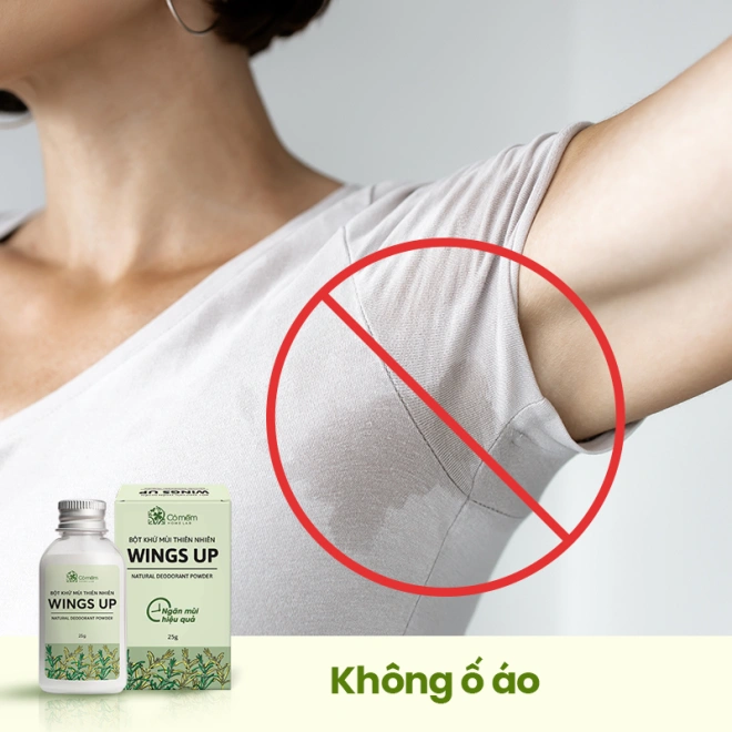 Bột khử mùi thiên nhiên Wings Up - Khô thoáng tức thì