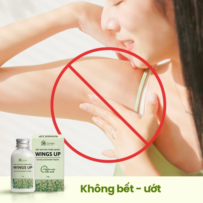 Bột khử mùi thiên nhiên Wings Up - Khô thoáng tức thì