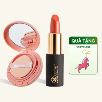 Combo Trang Điểm Son Lụa Diễm Mềm Mịn Và Phấn Nước Thuỷ Tinh