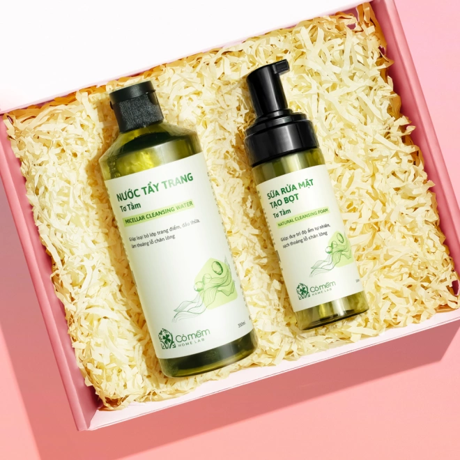 [SET QUÀ TẶNG] Bộ Combo Làm Sạch Và Cấp Ẩm Cho Da Tơ Tằm