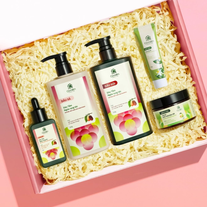 [SET QUÀ TẶNG] Bộ Chăm Sóc Tóc Ngăn Ngừa Rụng Tóc Dâu Tằm