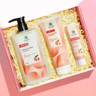 [Set Quà Tặng] Bộ Sữa Tắm Sữa Dưỡng Thể Trà Đào Dưỡng Da