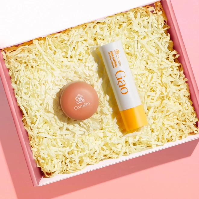 [SET QUÀ TẶNG] Son Dưỡng Gạo, Kem Trang Điểm 3M