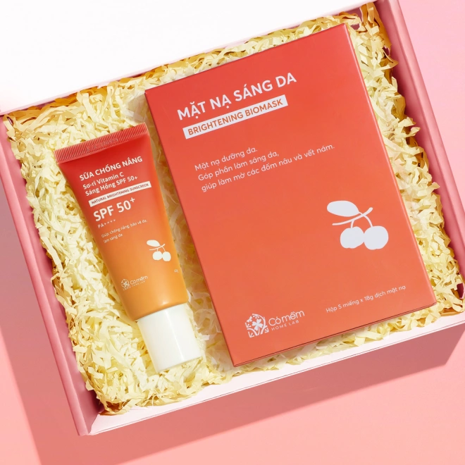 [SET QUÀ TẶNG] Sữa Chống Nắng Sơ- ri Và Bộ 5 Mặt Nạ Sáng Da