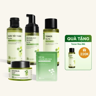 Bộ Chăm Sóc Da Chiết Xuất Rau Má Dành Cho Da Dầu Mụn
