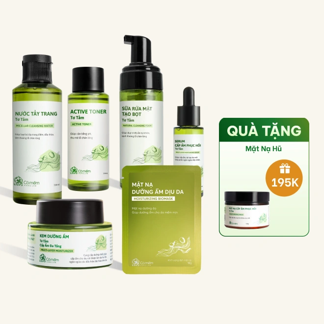 Bộ Chăm Sóc Da Tơ Tằm Chuyên Sâu - Dưỡng Ẩm, Phục Hồi, Ngừa Lão Hóa