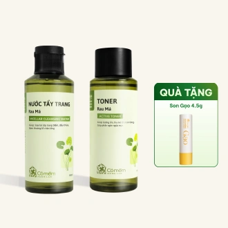 Combo 2 Sản Phẩm Bộ Chăm Sóc Da Rau Má Dưỡng Ẩm Kiềm Dầu