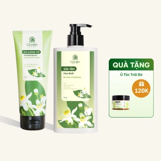 Combo Sữa Tắm Dưỡng Thể Hoa Bưởi - Sáng Da 