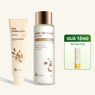 Combo Chăm Sóc Da Tẩy Trang Và Kem Chống Nắng Cho Mọi Loại 