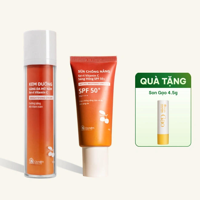 Combo Kem Chống Nắng Và Kem Dưỡng Sơ-ri Vitamin C