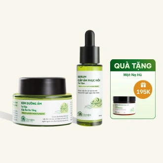 Combo Kem Dưỡng Ẩm, Serum Tơ Tằm Cấp Ẩm Đa Tầng