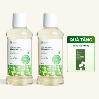 Combo Nước Súc Miệng Keo Ong Bạc Hà Và Cam Ngọt