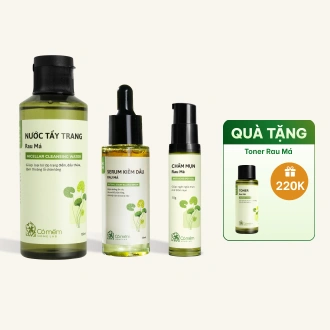 Bộ Chăm Sóc Rau Má Kiềm Dầu Dành Cho Da Mụn