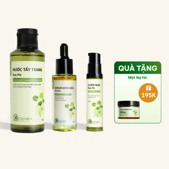 Bộ Chăm Sóc Rau Má Kiềm Dầu Dành Cho Da Mụn