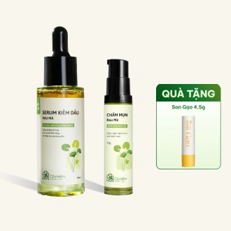 Combo Serum Kiềm Dầu Rau Má + Chấm Mụn Rau Má
