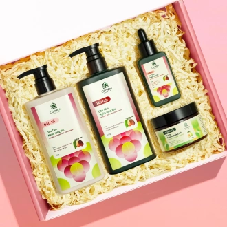 [SET QUÀ TẶNG] Bộ Chăm Sóc Tóc Ngăn Ngừa Rụng Tóc Dâu Tằm