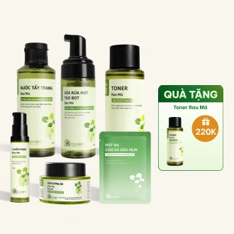 Trọn Bộ Chăm Sóc Da Dầu Mụn Chiết Xuất Rau Má